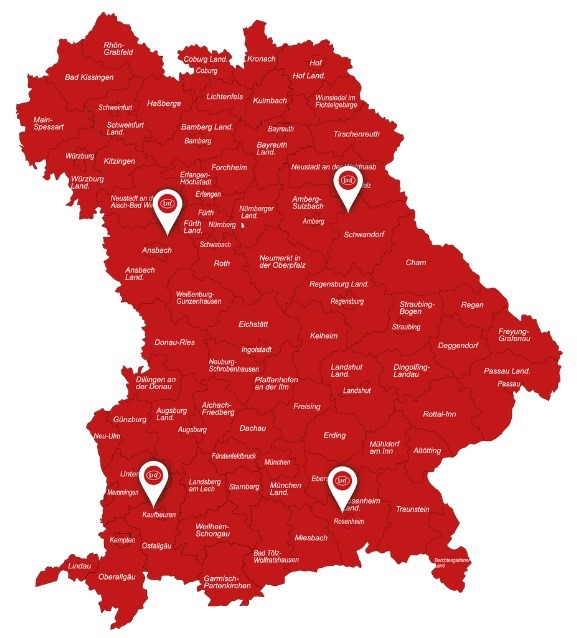 Lely Center Standorte in Bayern